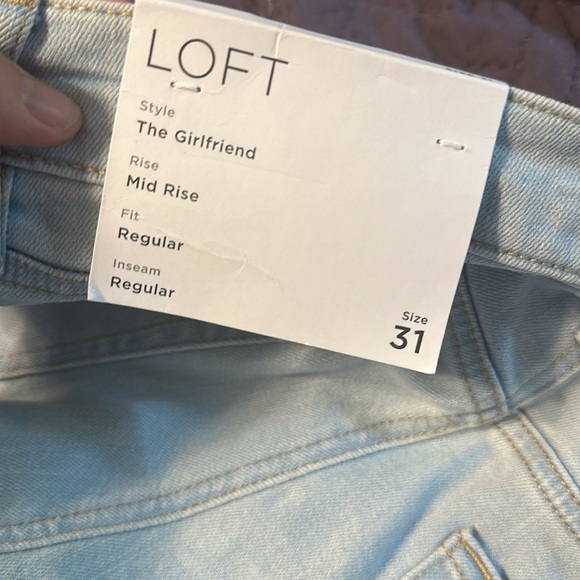 Nwt loft the girlfriend jeans size 31/12 - Picture 5 of 5